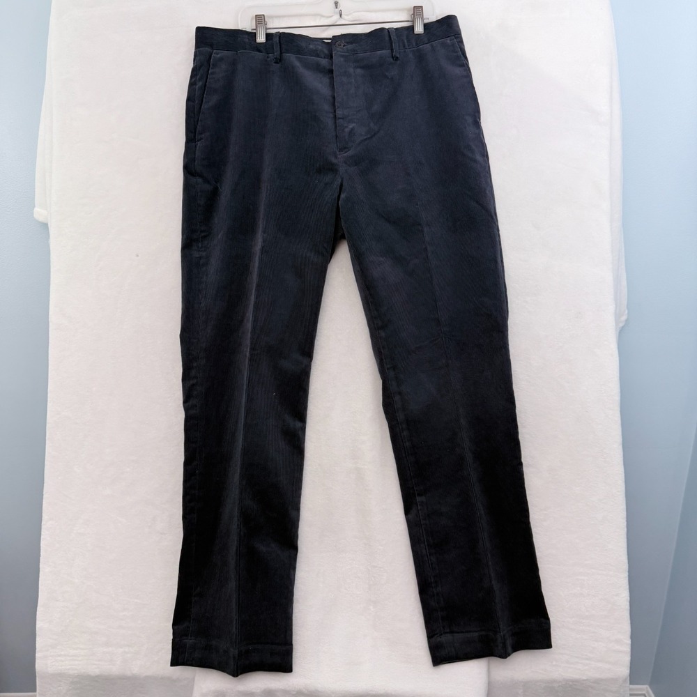 Polo Ralph Lauren Corduroy Pants Men 36x32 Blue Straight Leg Stretch Classic Fit